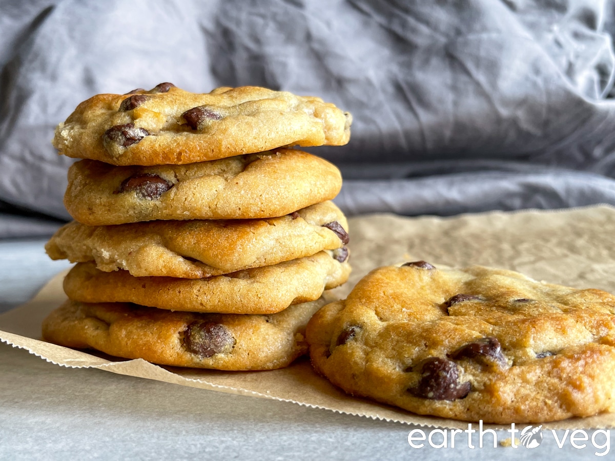 soft chewy vegan chocolate chip cookies