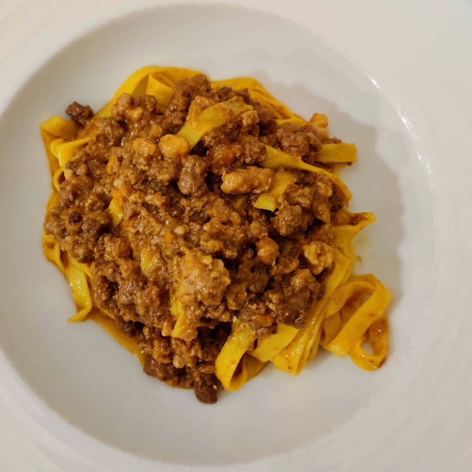 tagliatelle at trattoria da me bologna