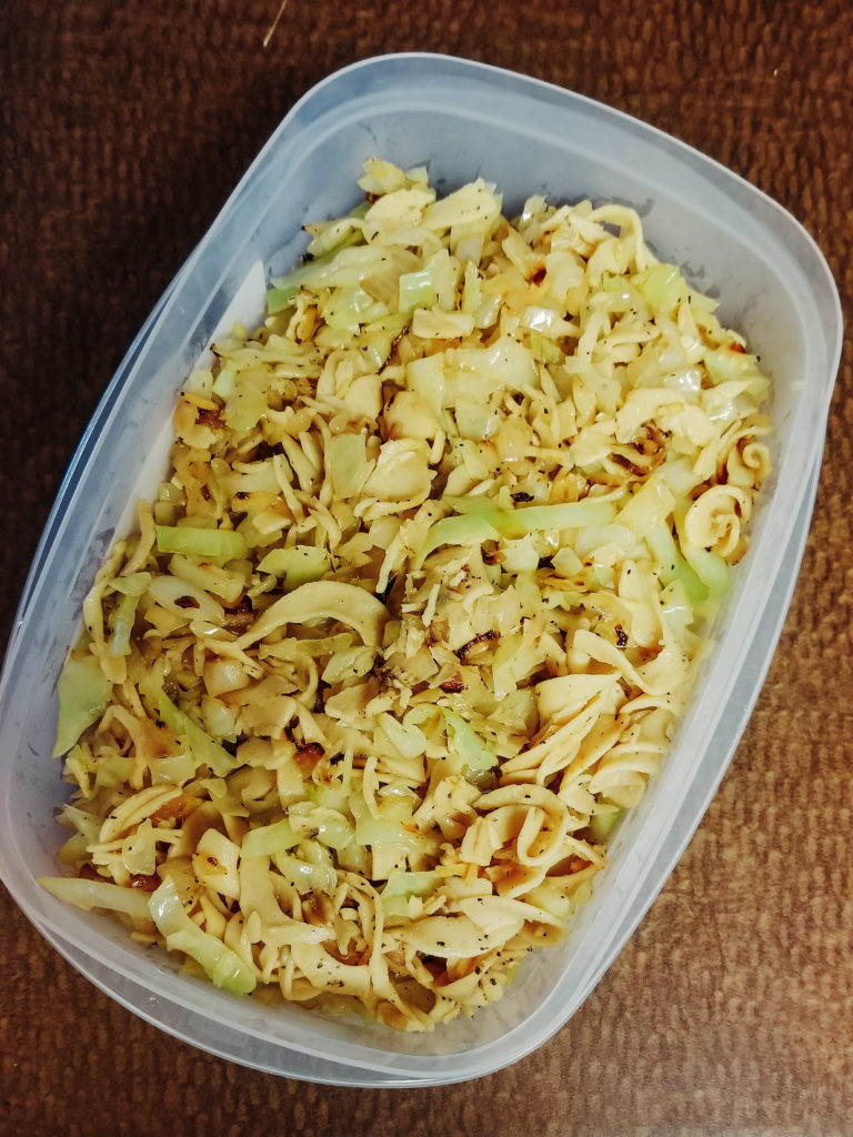 haluski (pennsylvania dutch cabbage and egg noodles recipe from /r/old_recipes)