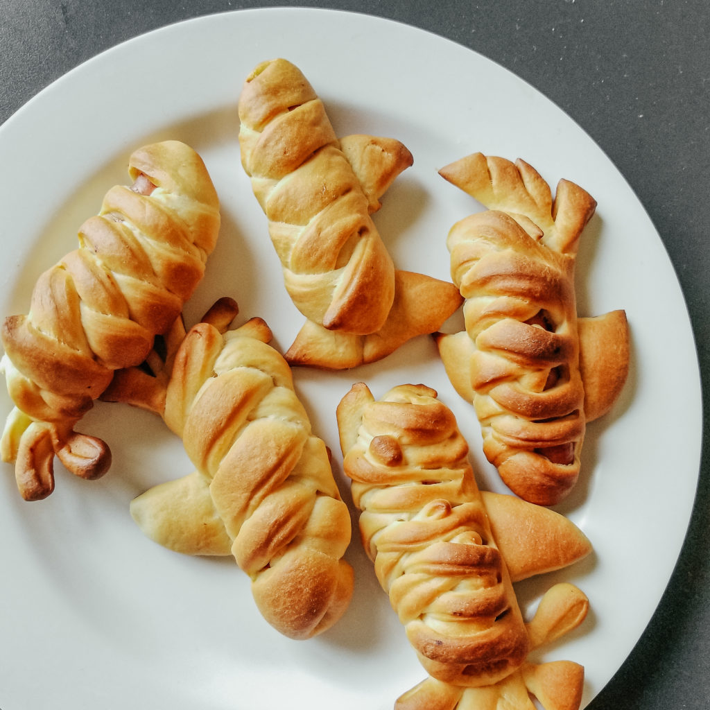 fish-shaped pigs in a blanket pastry