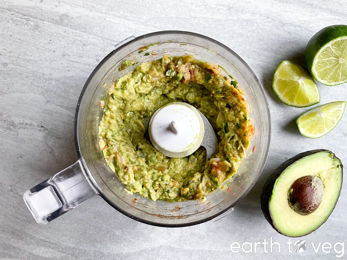 food processor guacamole