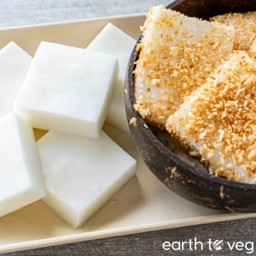 Hawaiian Haupia (Coconut Pudding Squares) - Earth to Veg Hawaiian Haupia (Coconut Pudding Squares) - Earth to Veg