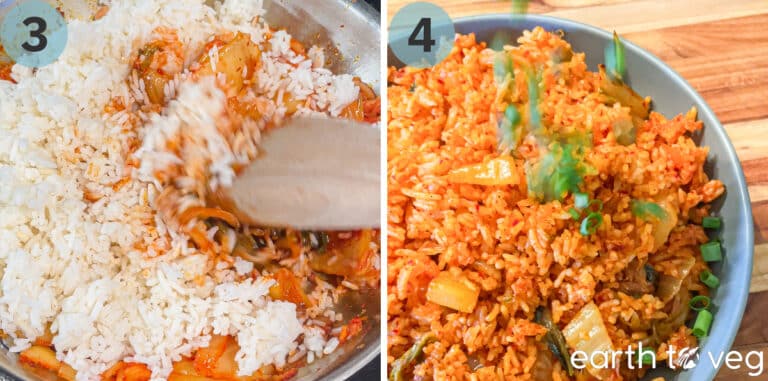 How to Make Kimchi Fried Rice (Kimchi-Bokkeumbap) - Earth to Veg
