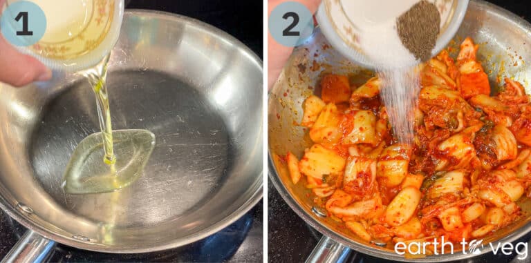 How to Make Kimchi Fried Rice (Kimchi-Bokkeumbap) - Earth to Veg